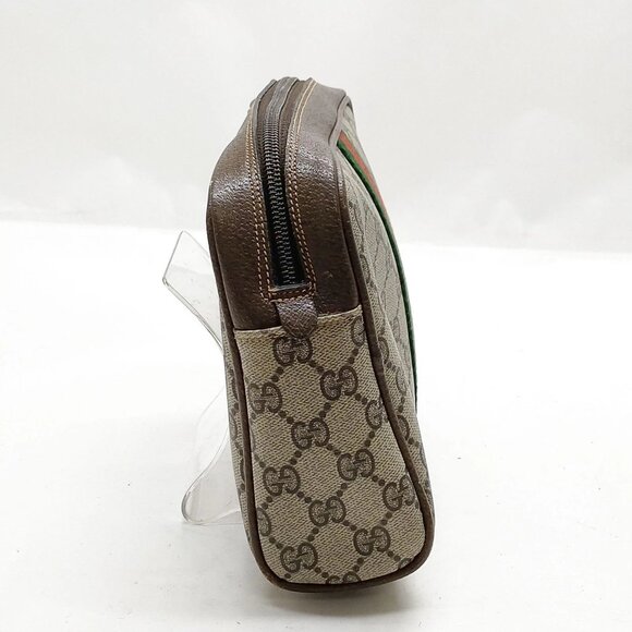 Gucci Vintage Clutch Bag Sherry Line Brown PVC mon236-100625 - Picture 3 of 16